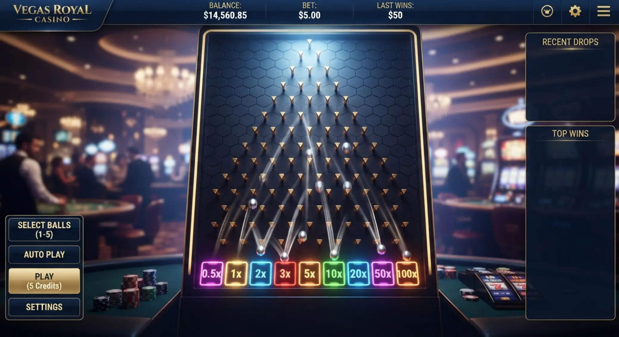 Digitális plinko tábla online kaszinó környezetben
