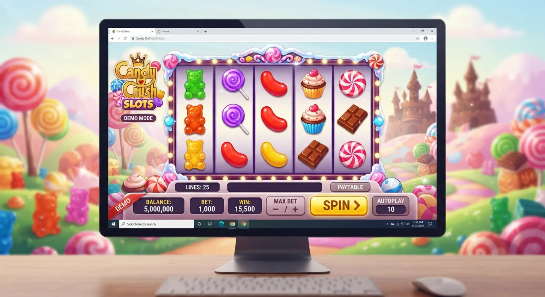 Sweet Bonanza stílusú demó játék virtuális egyenleggel