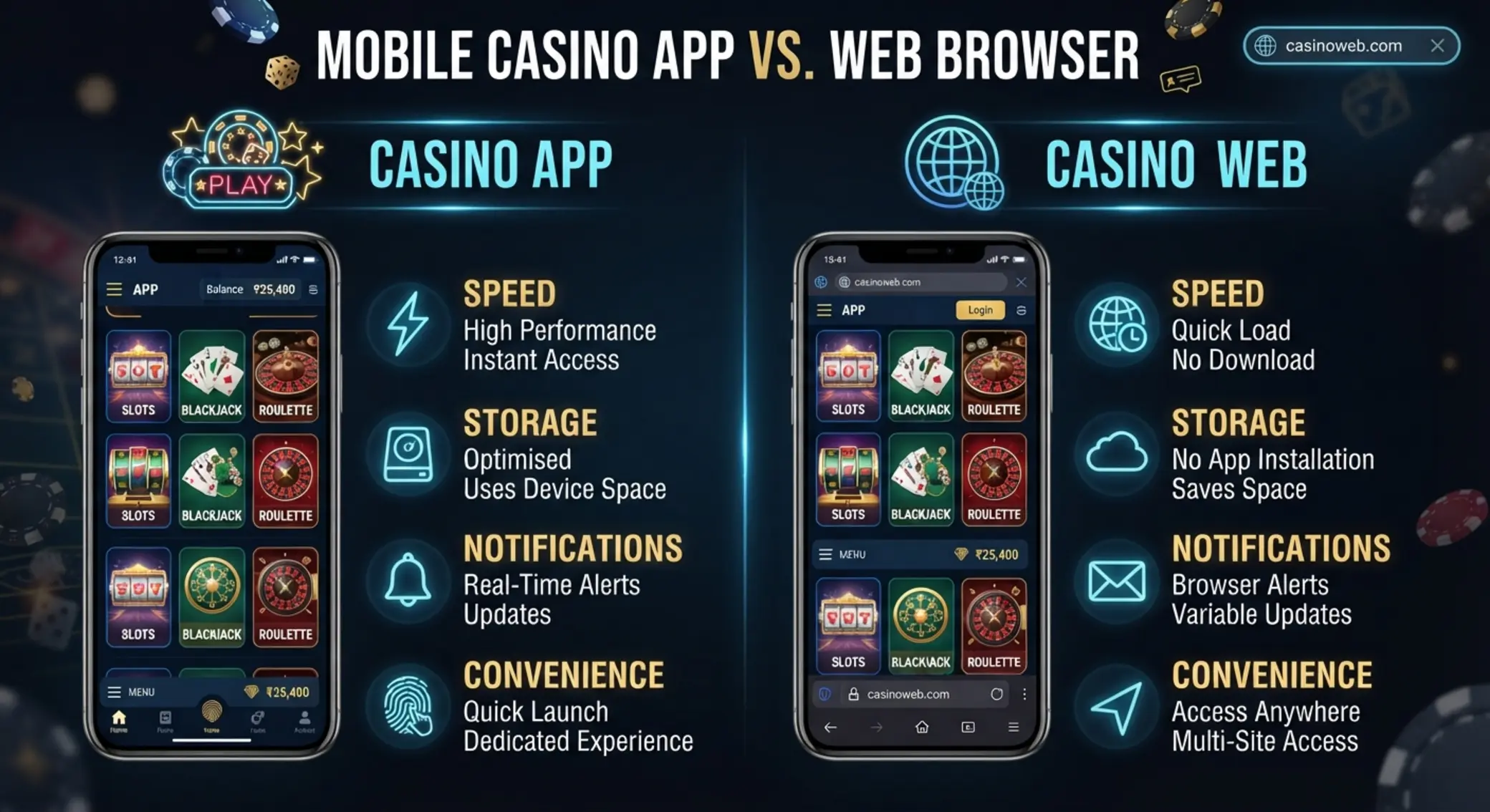Mobil nyerőgép app és mobil kaszinó oldal összehasonlítása
